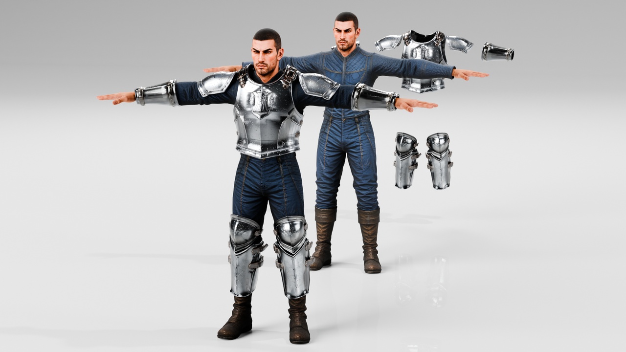 Media 1 for listing Modular Medieval Town Guard - Rigged
