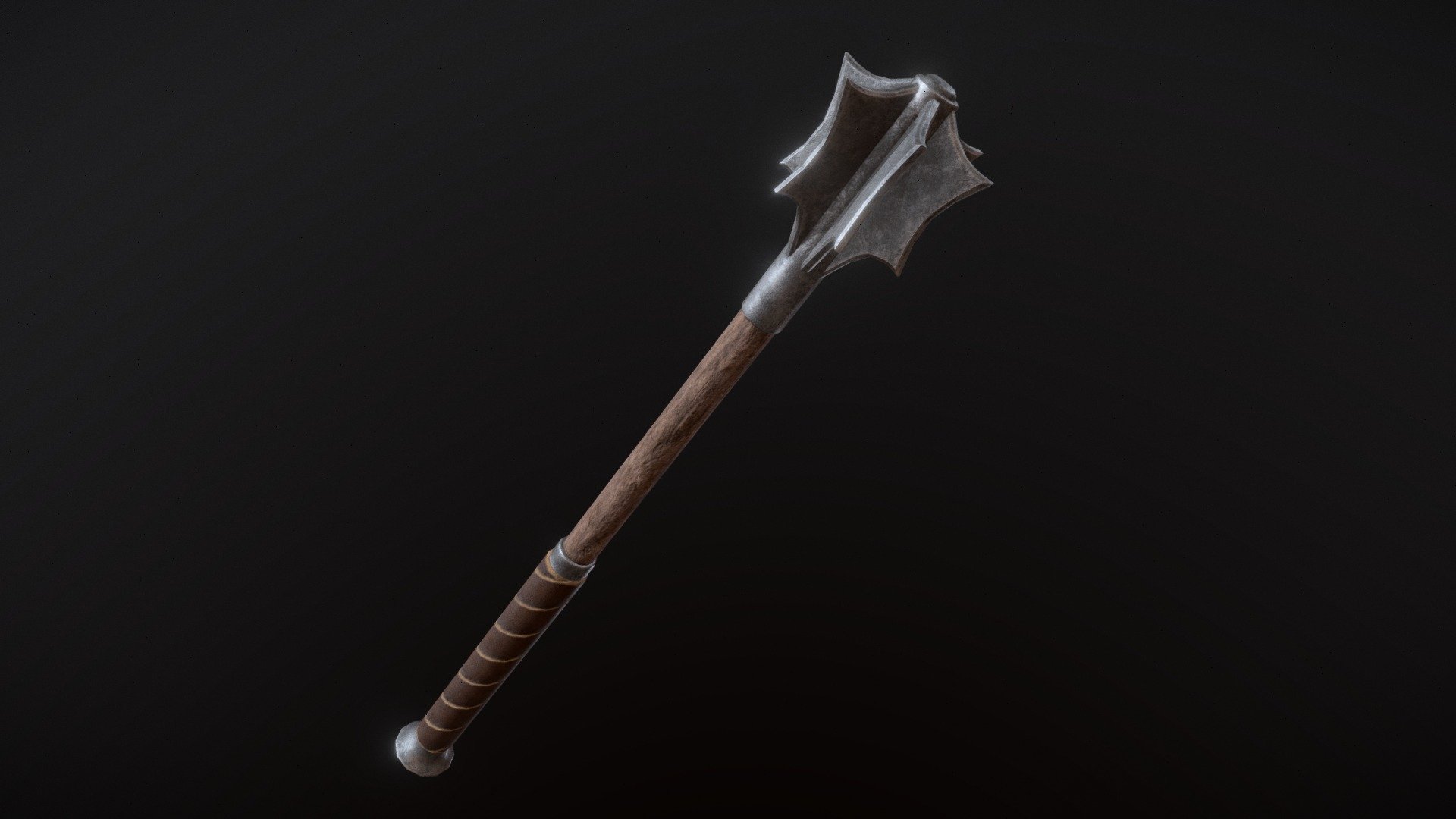 レア アダム  ファントム？  天然素材 ハギ インレイ 螺鈿 8剣 70年代？ Medieval Mace realistic | Fab