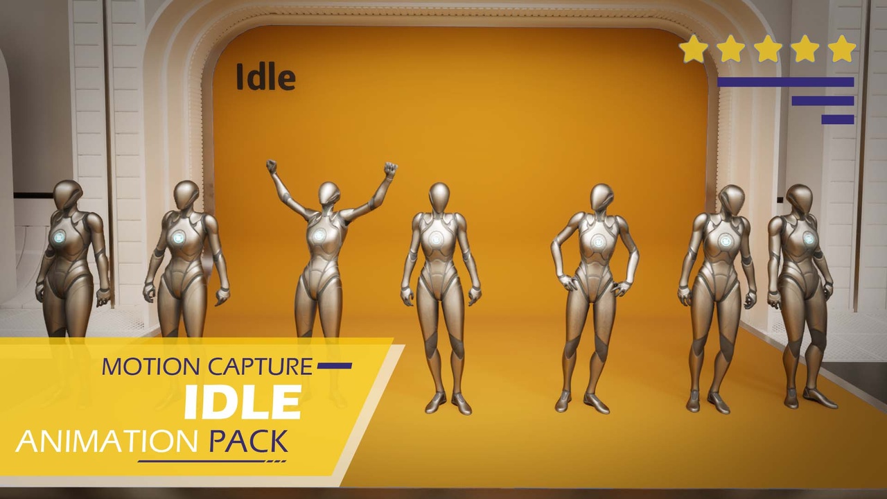 Media 1 for listing Idle Mocap Animation Pack