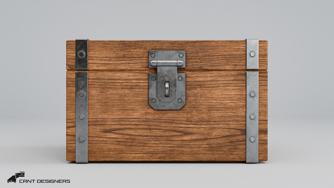 Media 1 for listing Medieval Wooden Box - Treasure Box - UE4 And UE5 Optimized - Lowpoly 3D model
