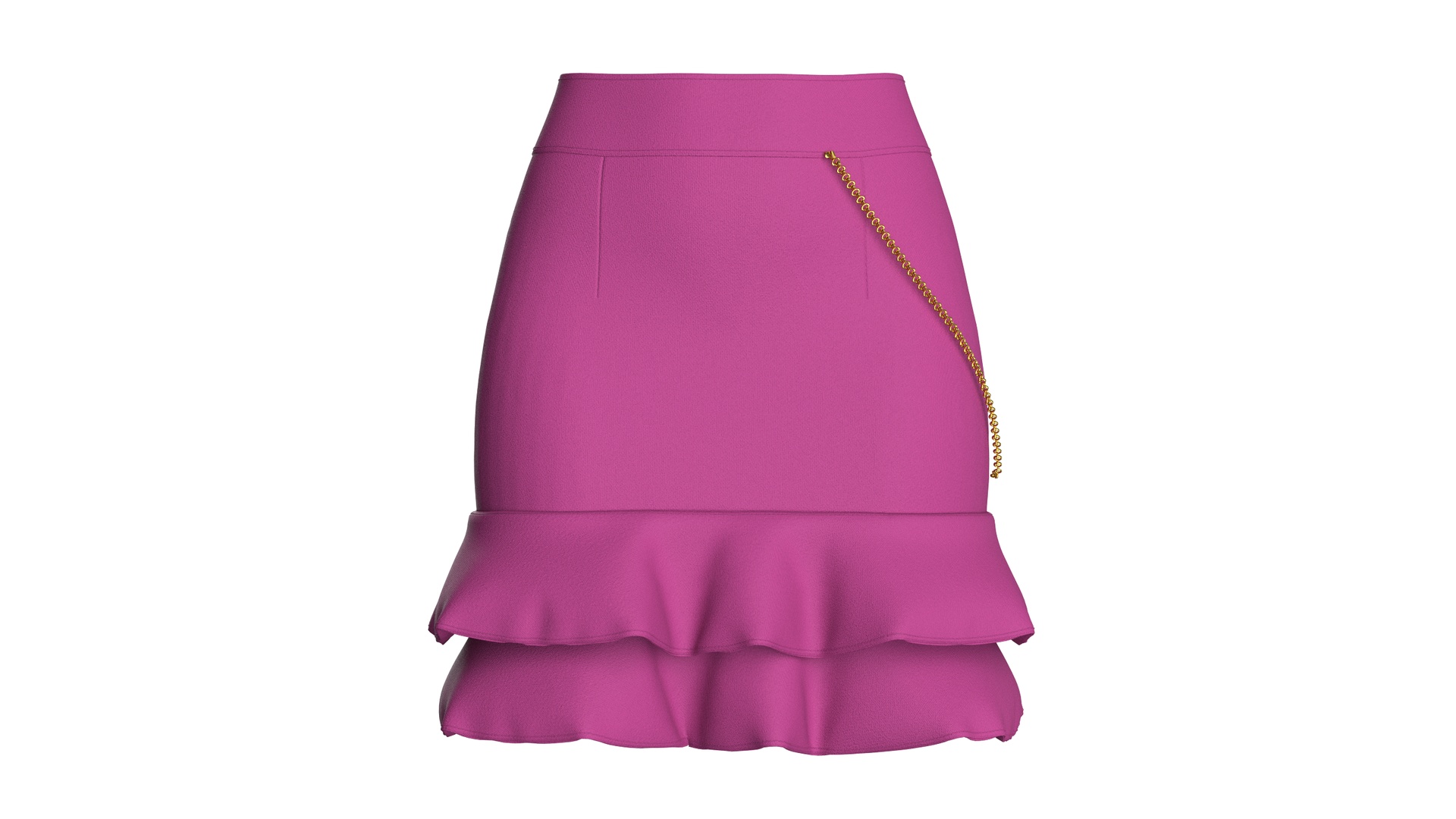 Media 1 for listing Girls Ruffle Skirt With Chain | High Poly