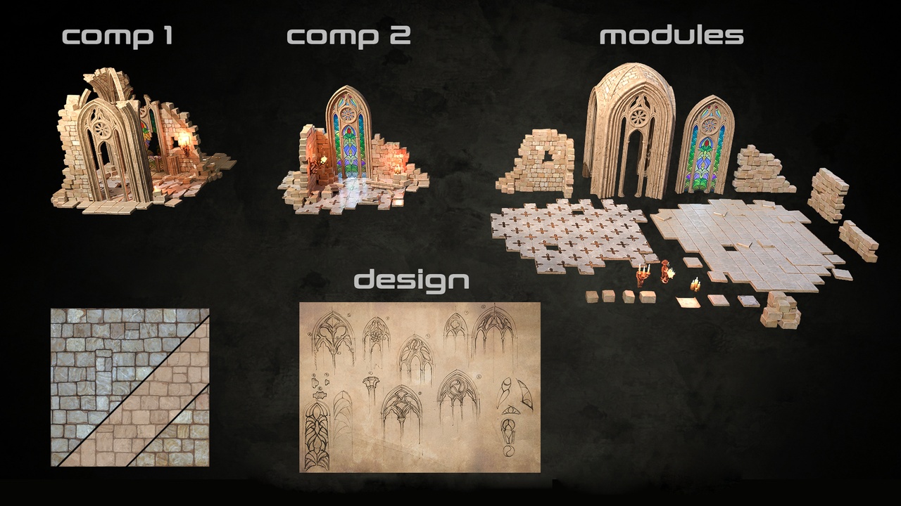 Media 1 for listing Gothic tracery ruins