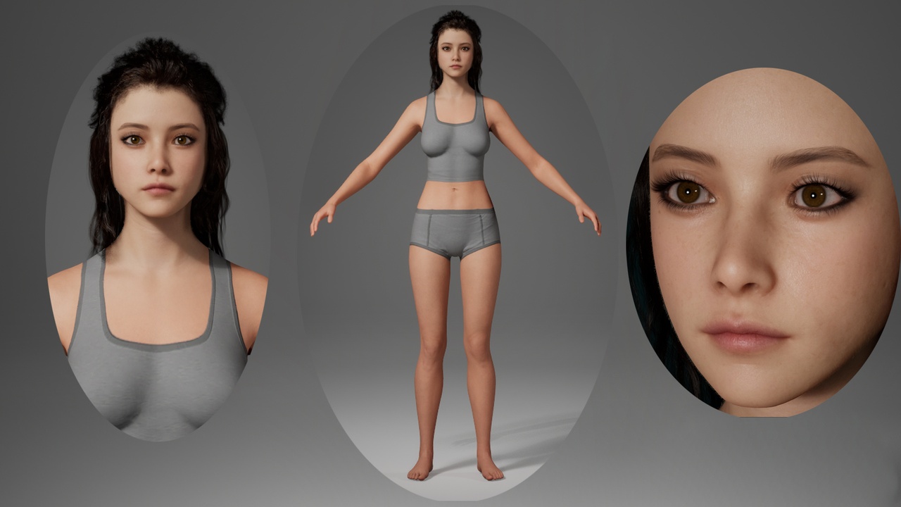 Media 1 for listing Editable MetaHuman female character - Siting.With hair, no clothing included.