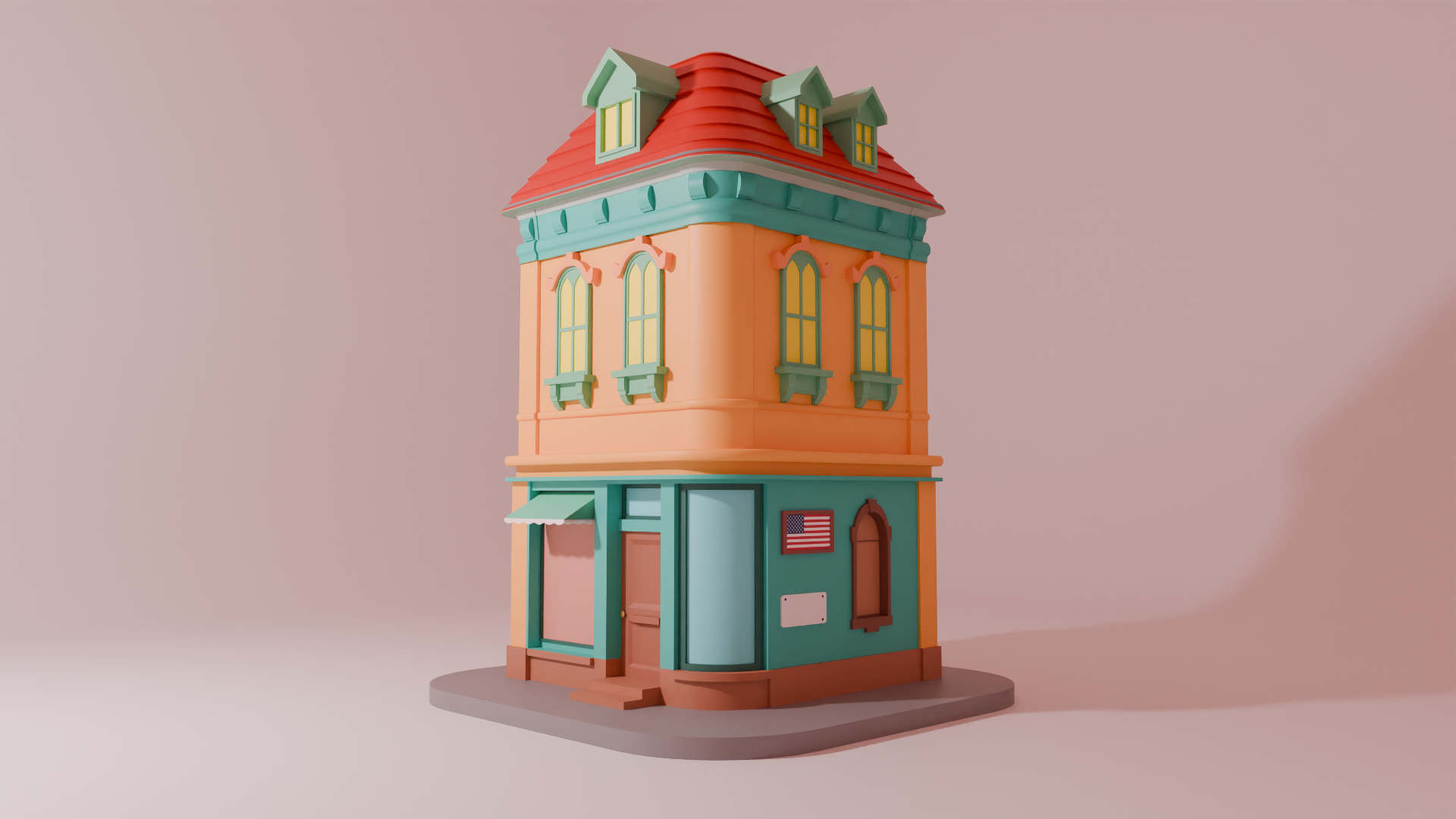 Stylized Low Poly City Building | Fab