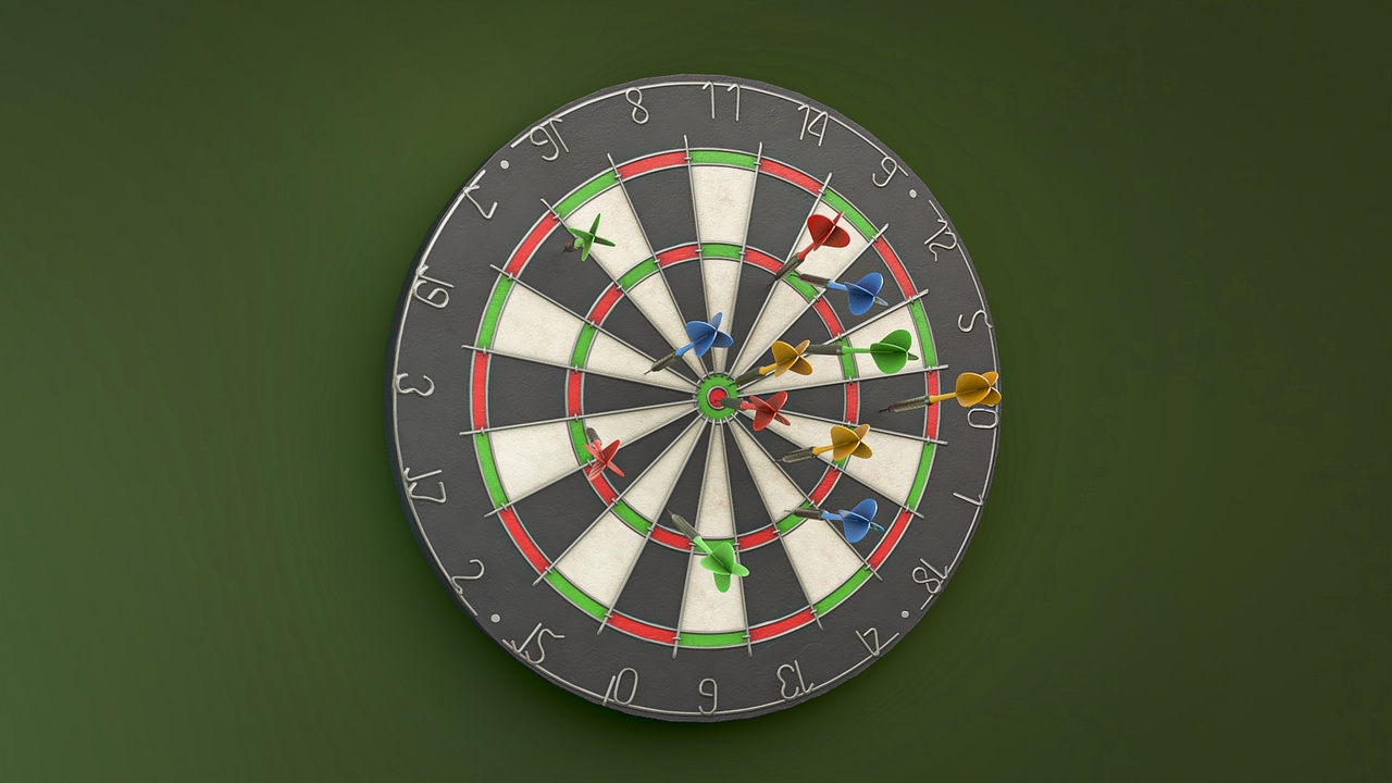 Media 1 for listing Low poly darts game set