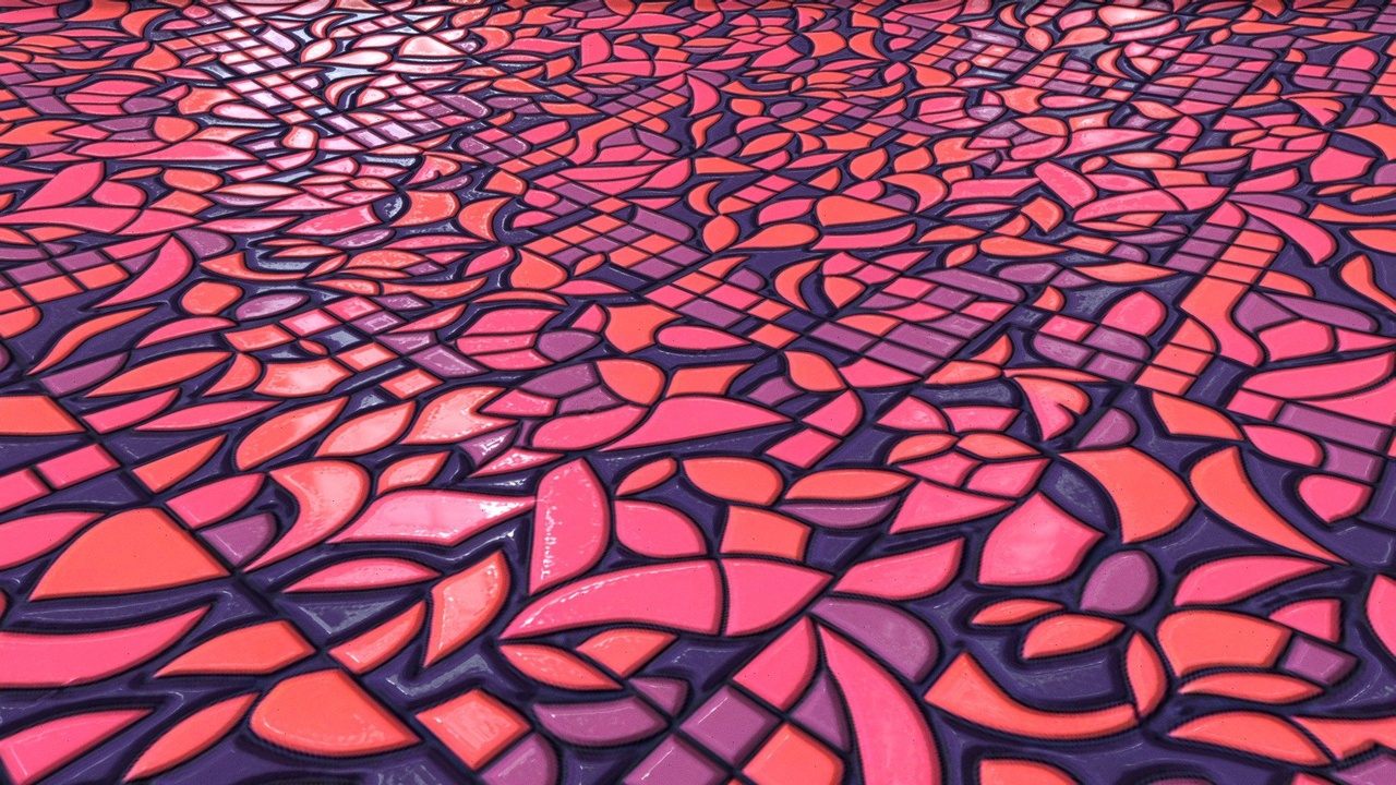 Media 1 for listing Texture of abstract tile mosaics of all pinks