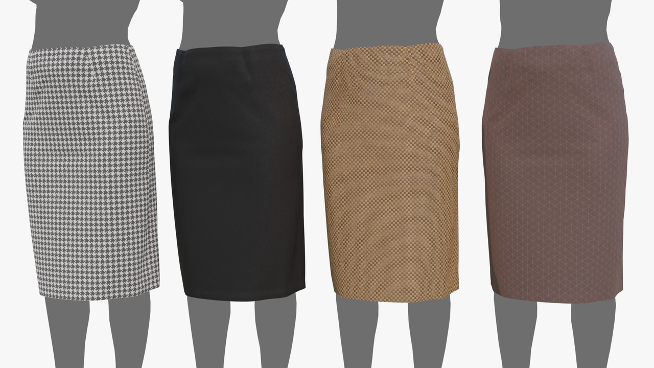 出品Elegant Tube Skirt - Game Asset | PBR | Low-poly |のメディア1