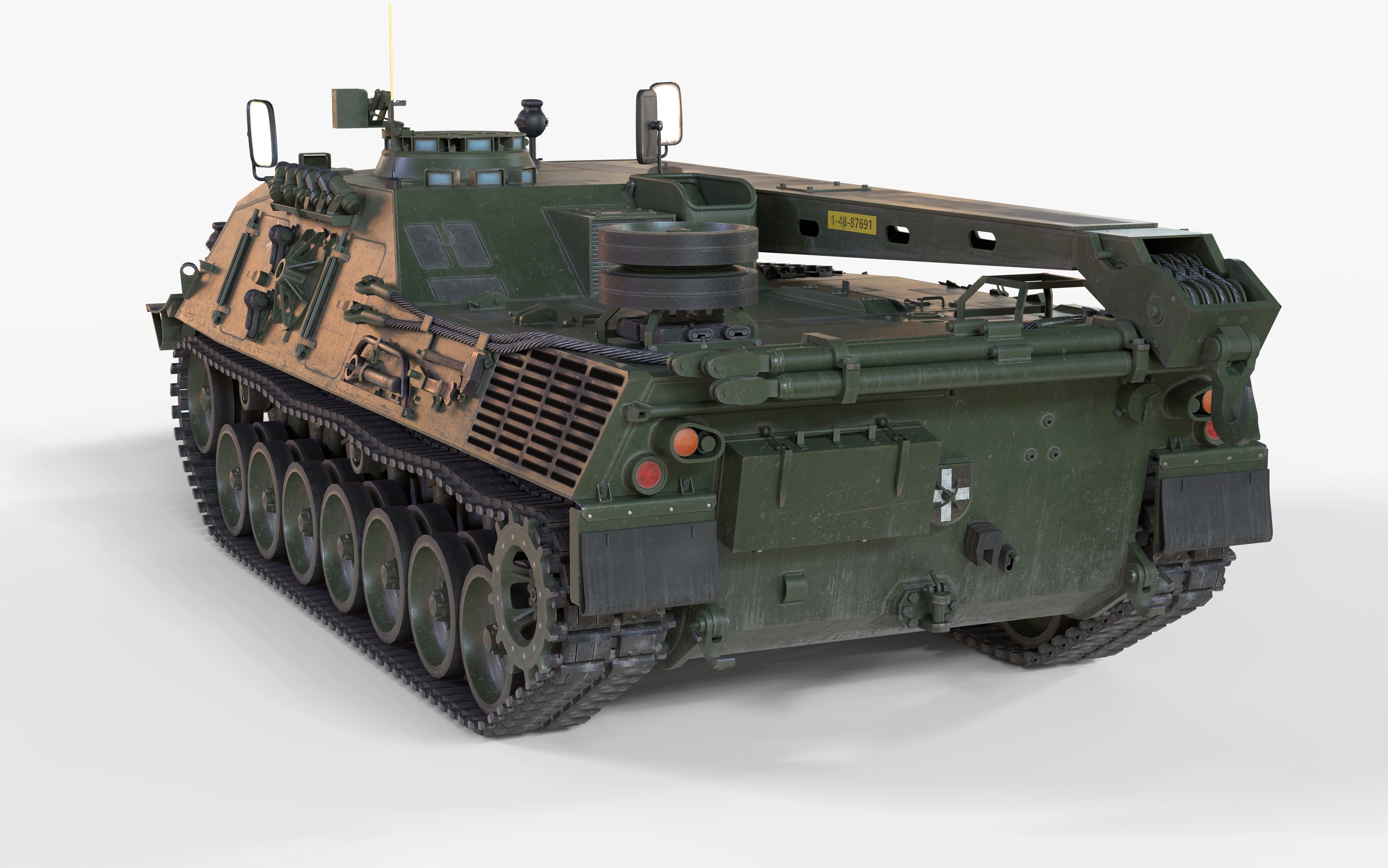 Media 1 for listing Armored Recovery Vehicle ARV - Heavy Military Engineering Tank Game Ready LOD