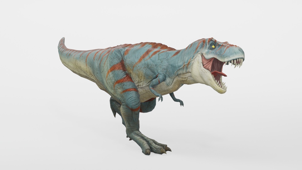 Media 1 for listing Fully Rigged and Animated Rampaging T Rex Dinosaur