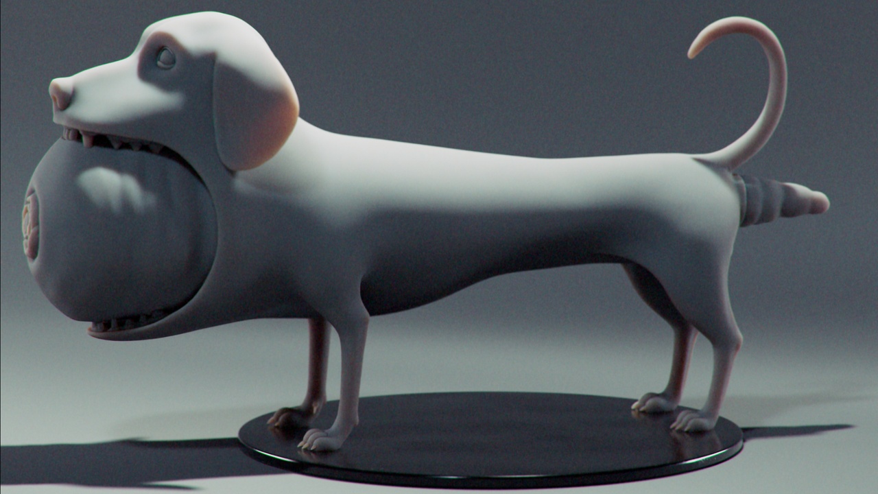 Media 1 for listing Dog Eats Carrot - 3D Printable