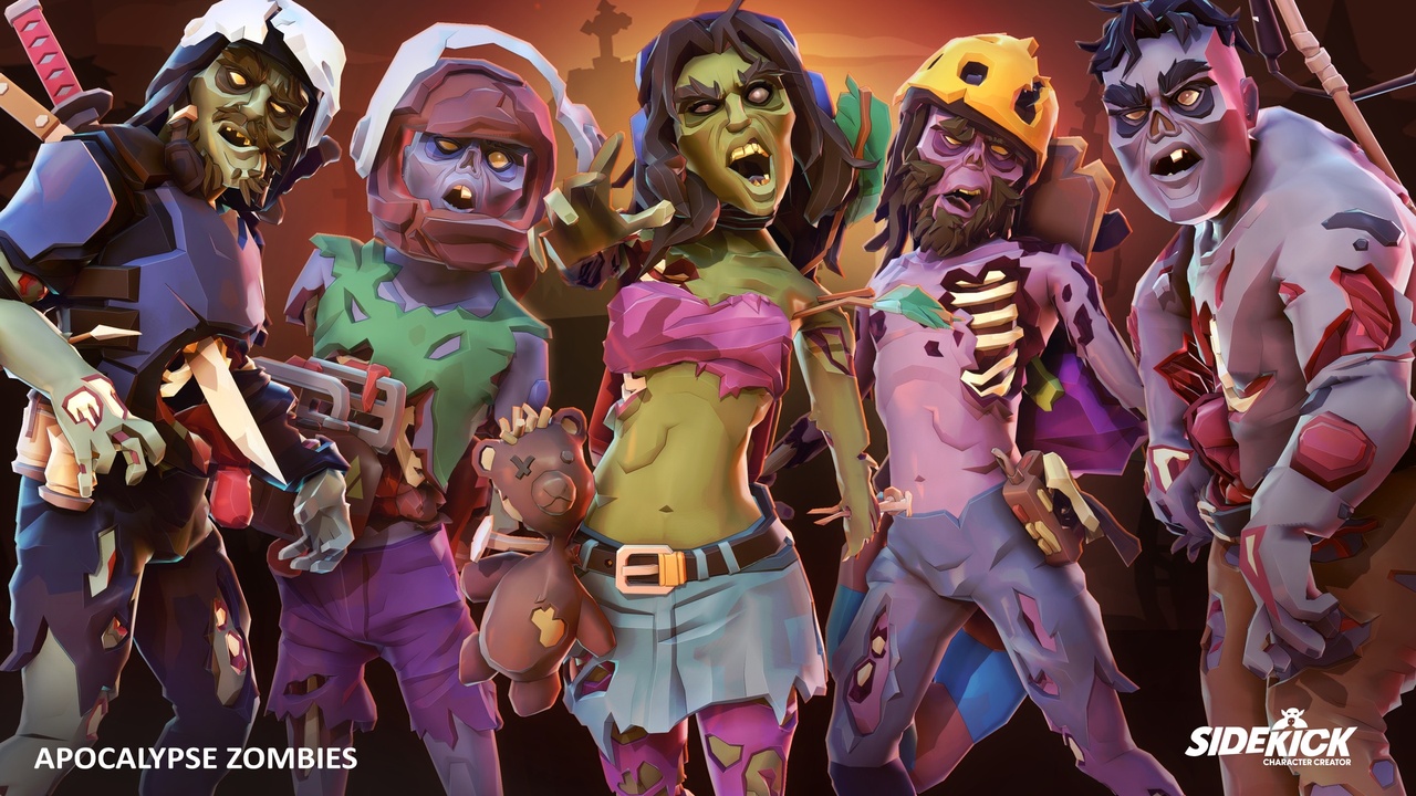 Media 1 for listing Apocalypse Zombies - Sidekick Modular Characters by Synty