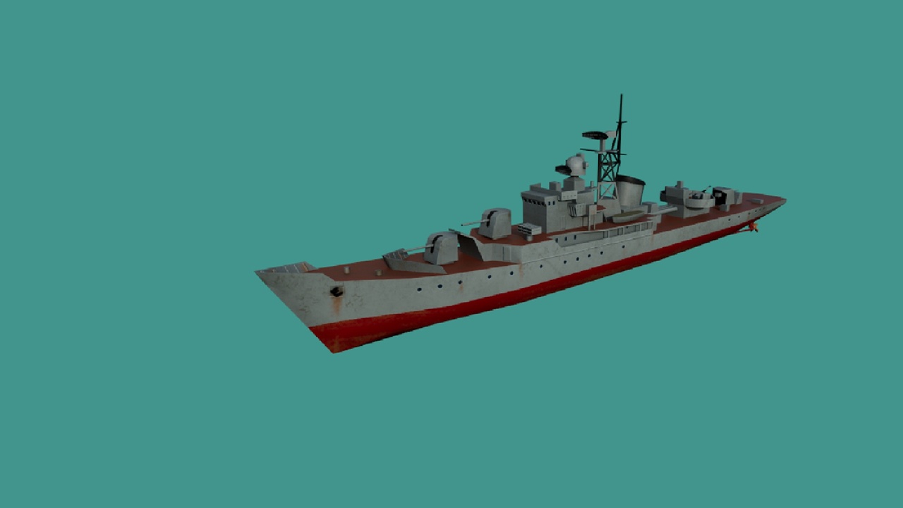 Media 1 for listing Project 50 Frigate — Lowpoly Cold War Ship