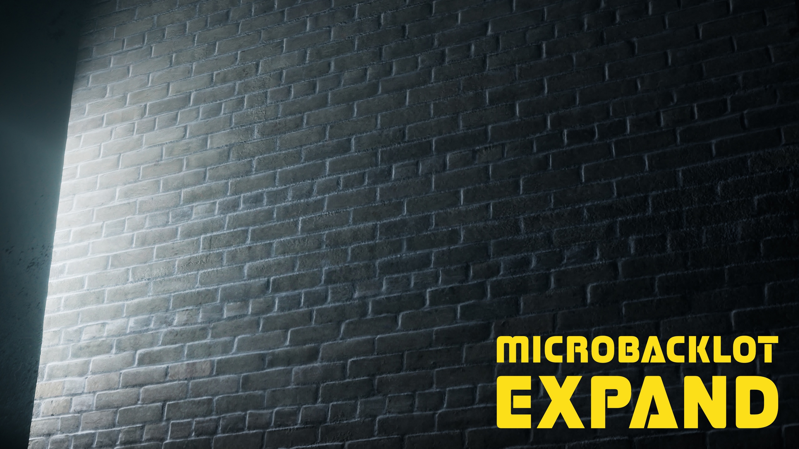 Media 1 for listing MICROBACKLOT | EXPAND // Noir Brick Wall — Photo Scanned Geometry