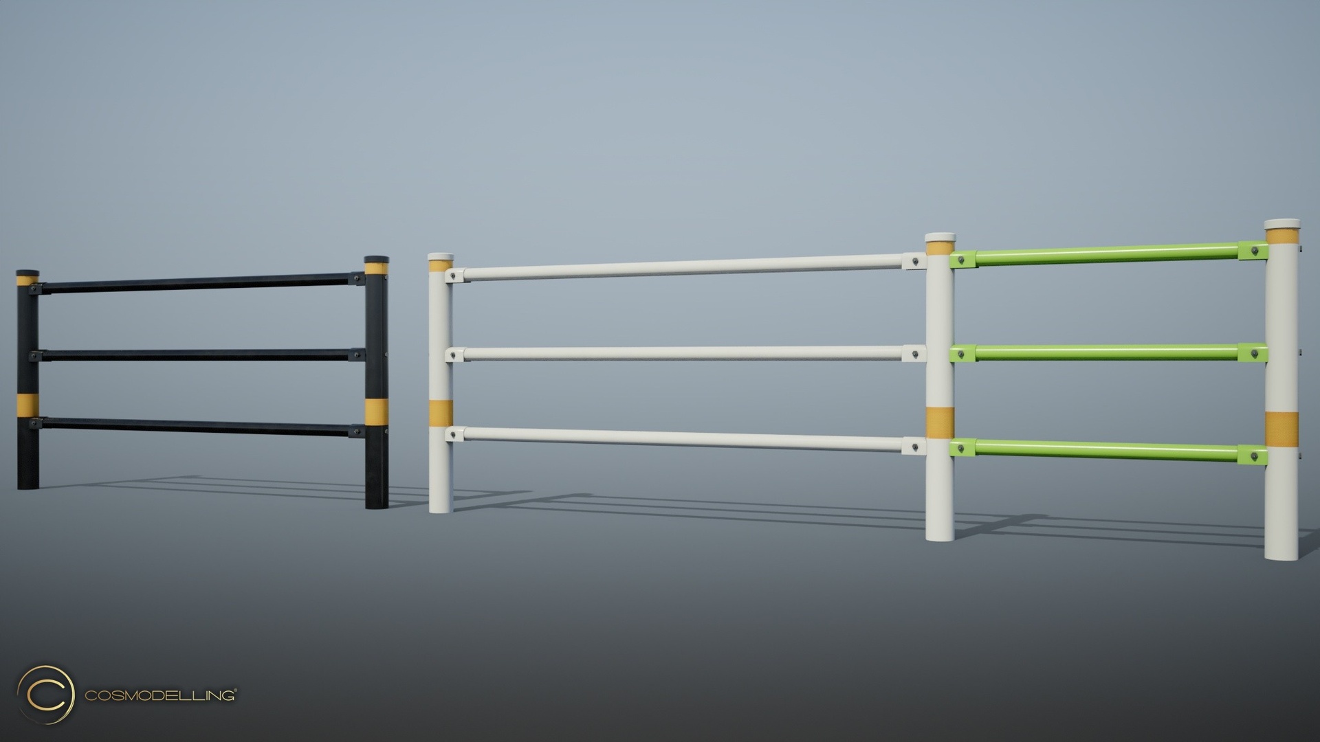 Media 1 for listing Japanese Triple-Pipe Barrier Set