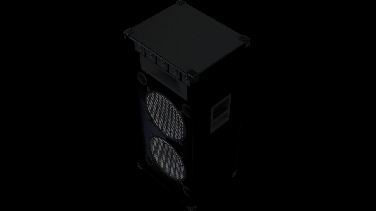 Dual Black Speaker Cabinet With Knobs | Fab