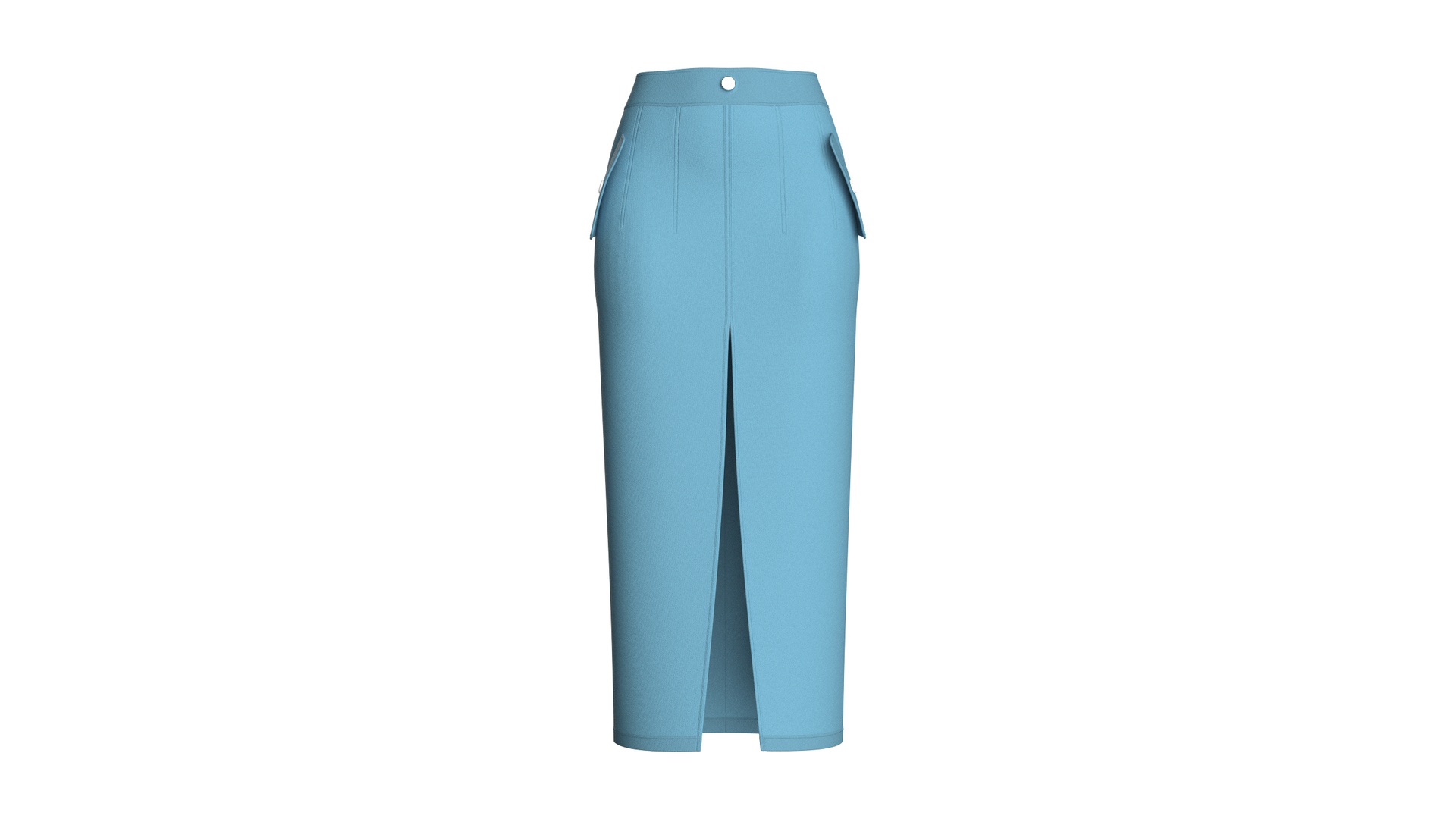 Media 1 for listing Girls Front - Slit Flap Pocket Skirt | High Poly