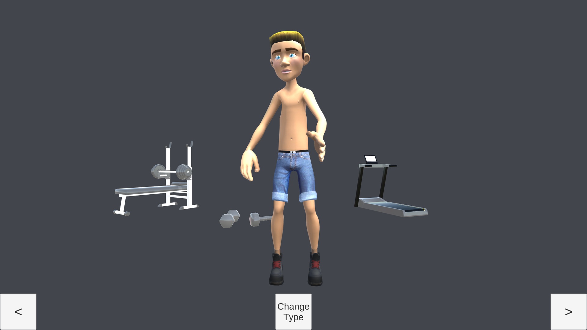 Boy with gym animations & BlendShape | Fab