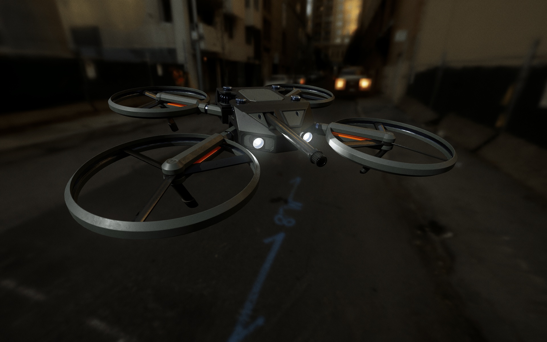 Media 1 for listing Rigged Drone with Modular Barrel and Cell for Packages