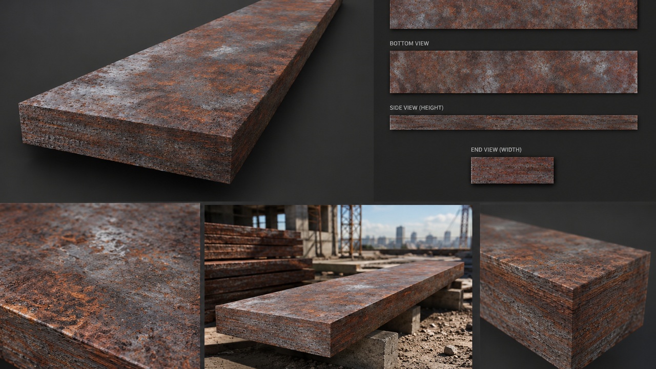 Media 1 for listing Rusted Steel Plate Beam
