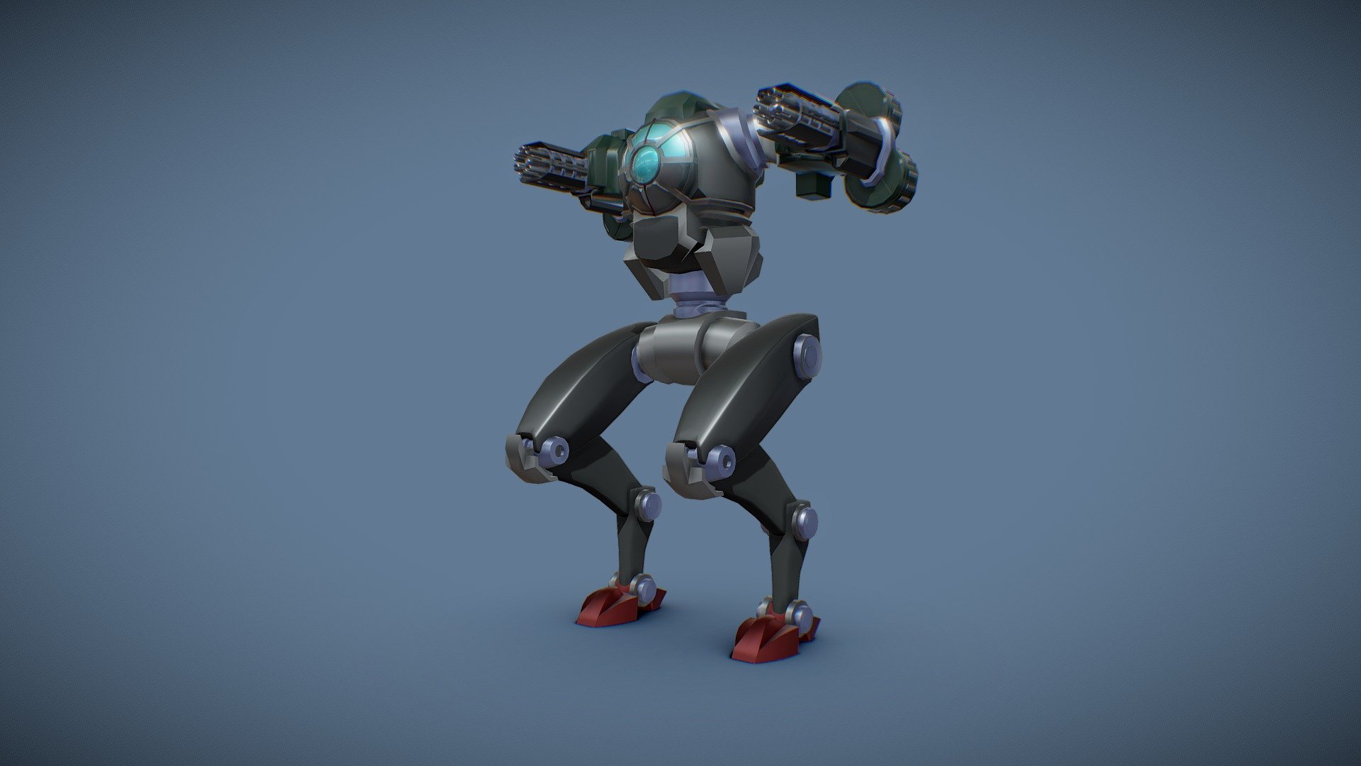 SIMPLISTIC MECH 01 plus minigun | Fab