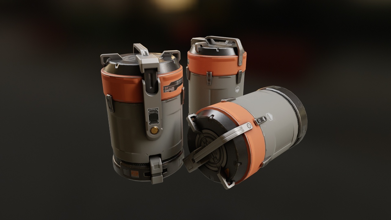 Media 1 for listing Sci-Fi Oil Drum B,Can,OilTank,bucket, Fuel drum,petrol tank