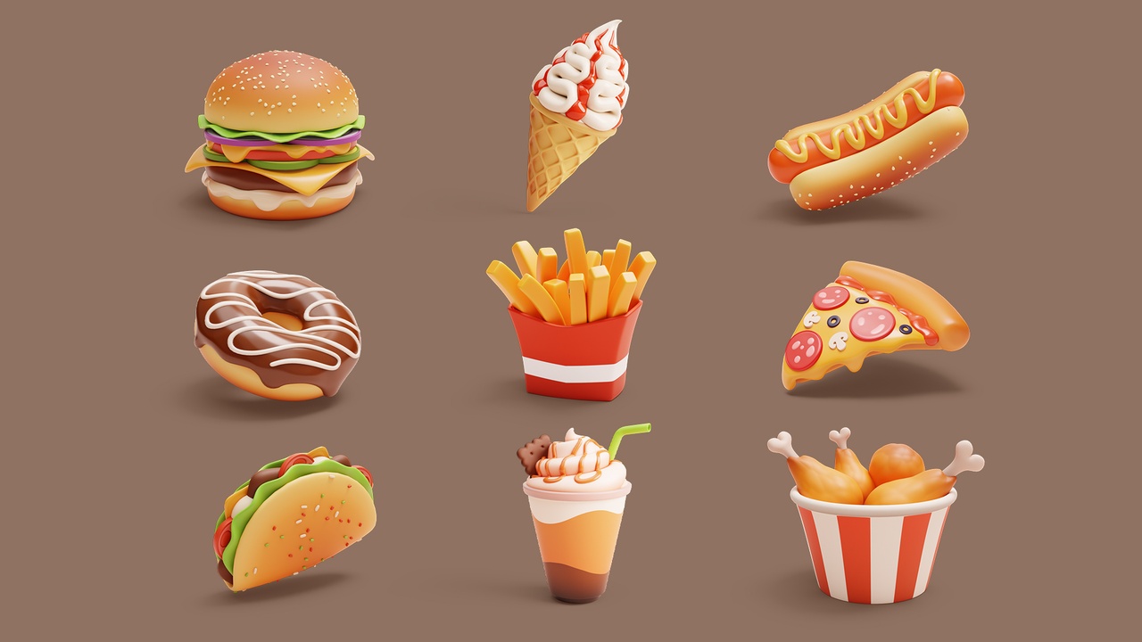 Media 1 for listing Fast Food Stylized Pack