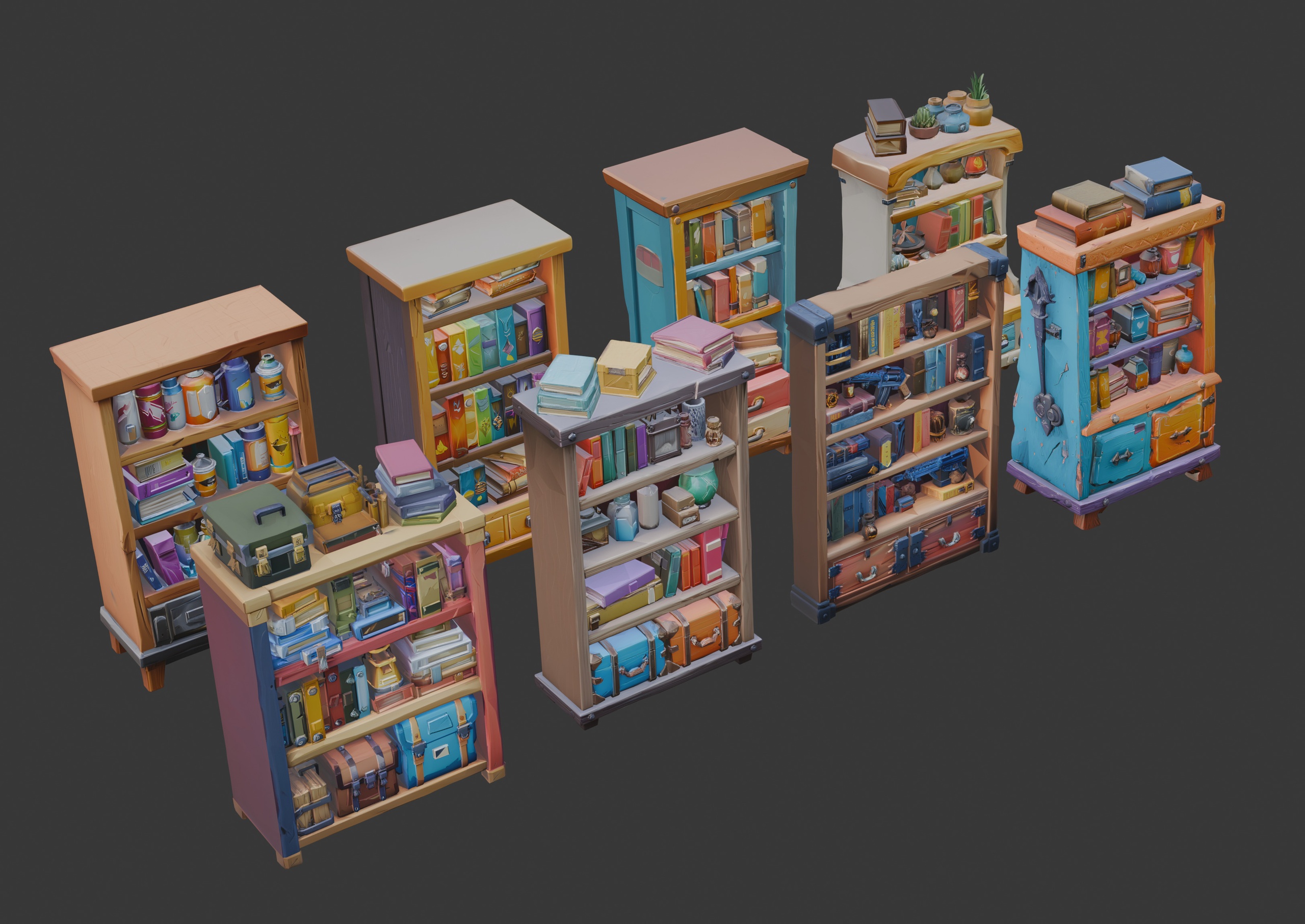 Media 1 for listing Stylized Bookshelfs