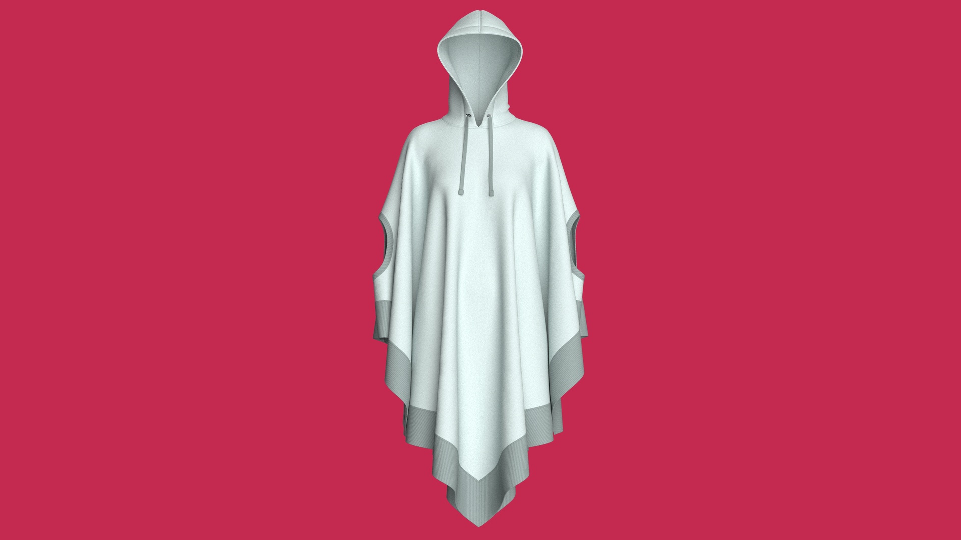 Media 1 for listing Girls Hooded Poncho Cape With Arm Holes | High Poly