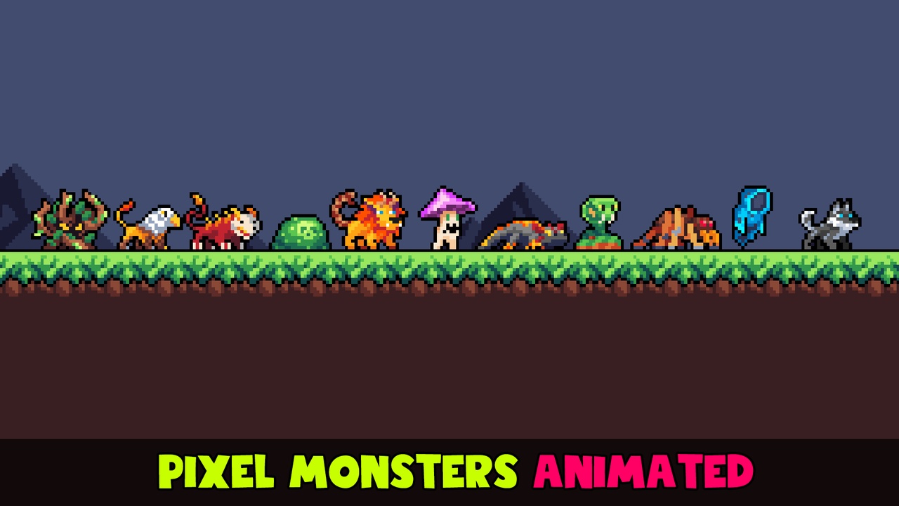 Media 1 for listing Pixel Monsters Animated Pack #2