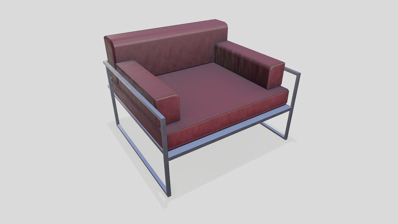Media 1 for listing Lounge Chair Low-poly PBR