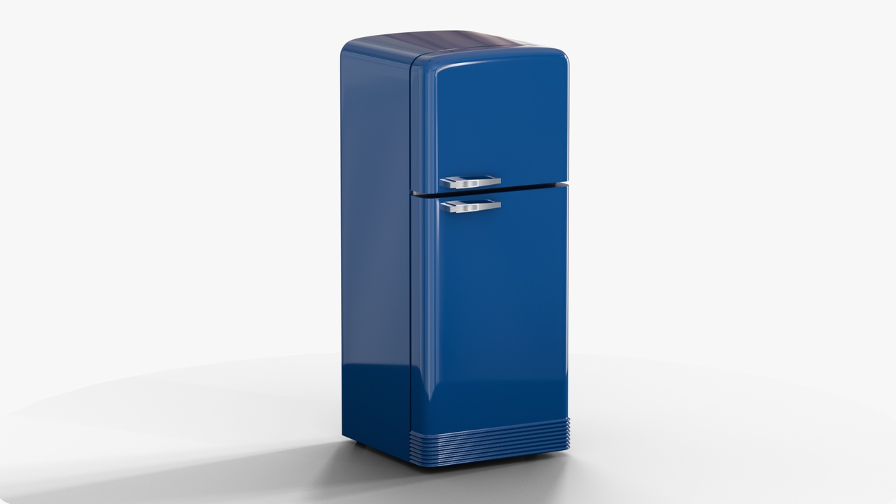 Media 1 for listing Retro Fridge Blue