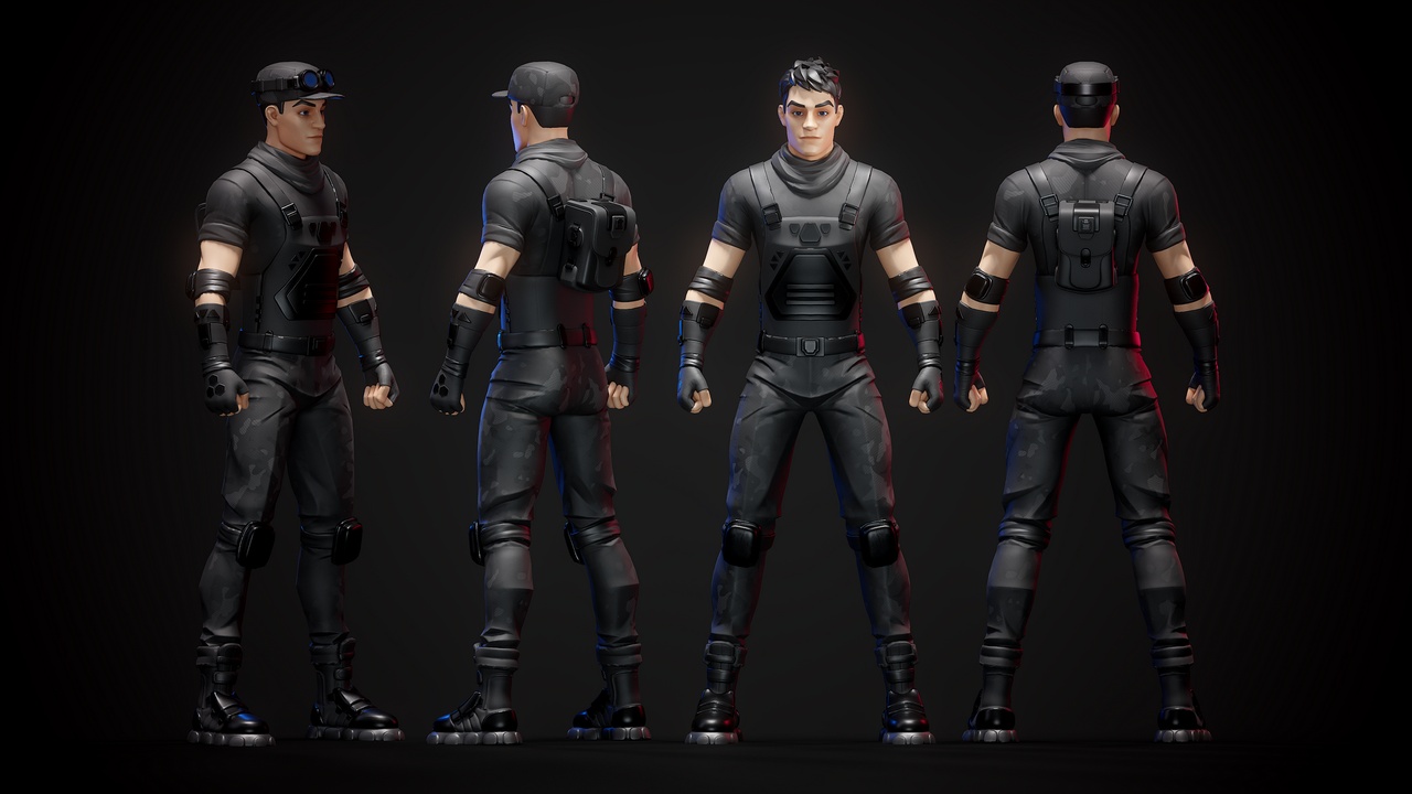 Media 1 for listing Stylized Male Engineer Soldier Modular Character