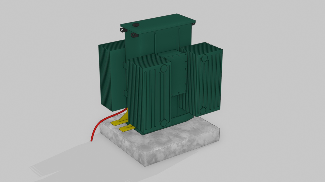 Media 1 for listing Auxiliary Power Transformer A01 – Realistic Industrial Substation Equipment