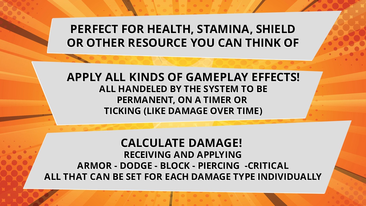 Media 1 for listing Status Machine ( Health, Mana, Stamina and Gameplay Effects! )
