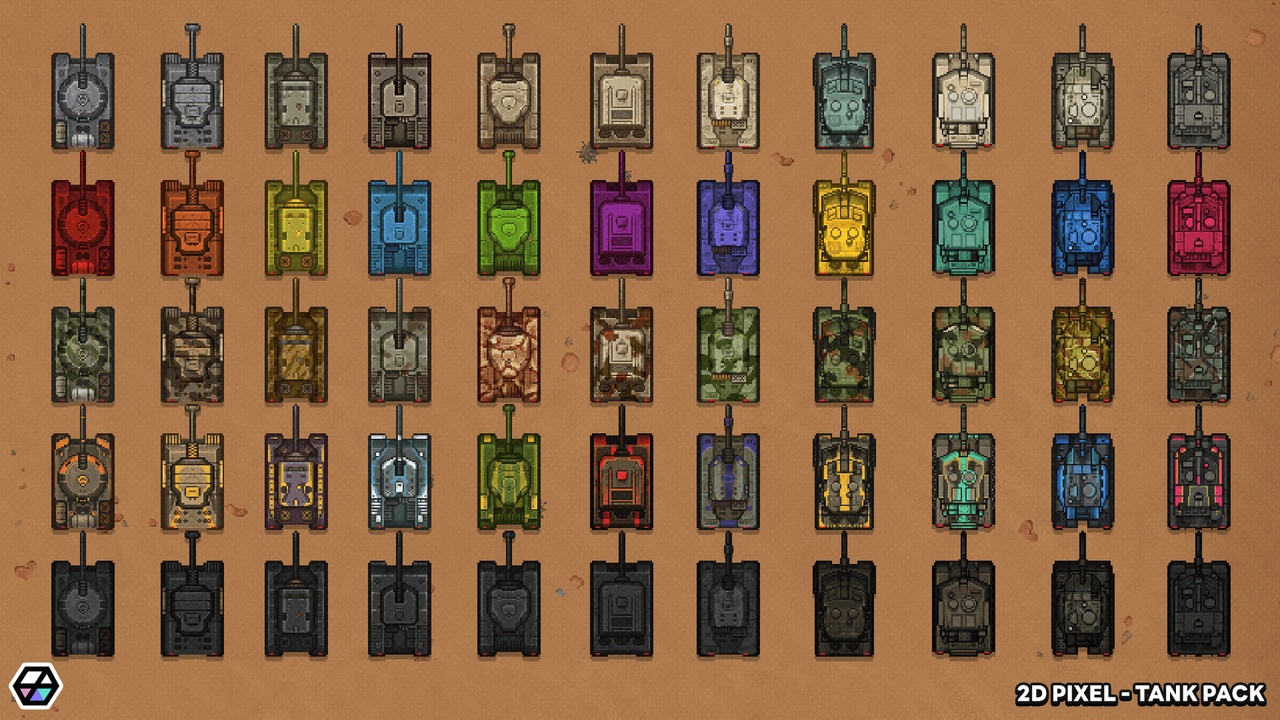 Media 1 for listing 2D Pixel - Tank Pack