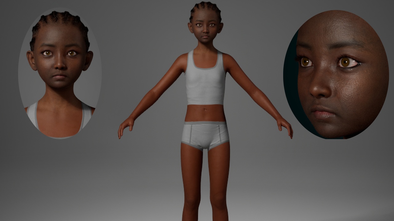 Media 1 for listing Editable MetaHuman Boy - Blue.With hair, no clothing included.