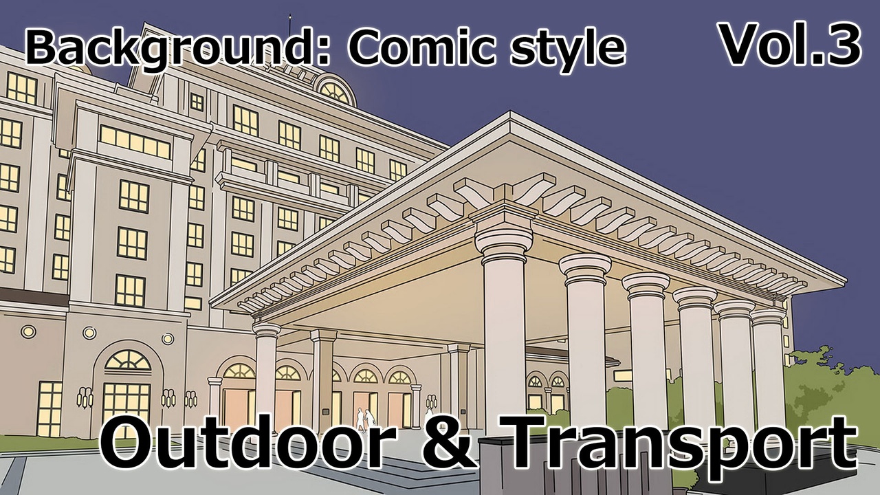 Media 1 for listing Comic style BG Vol.3: Outdoor and Transport