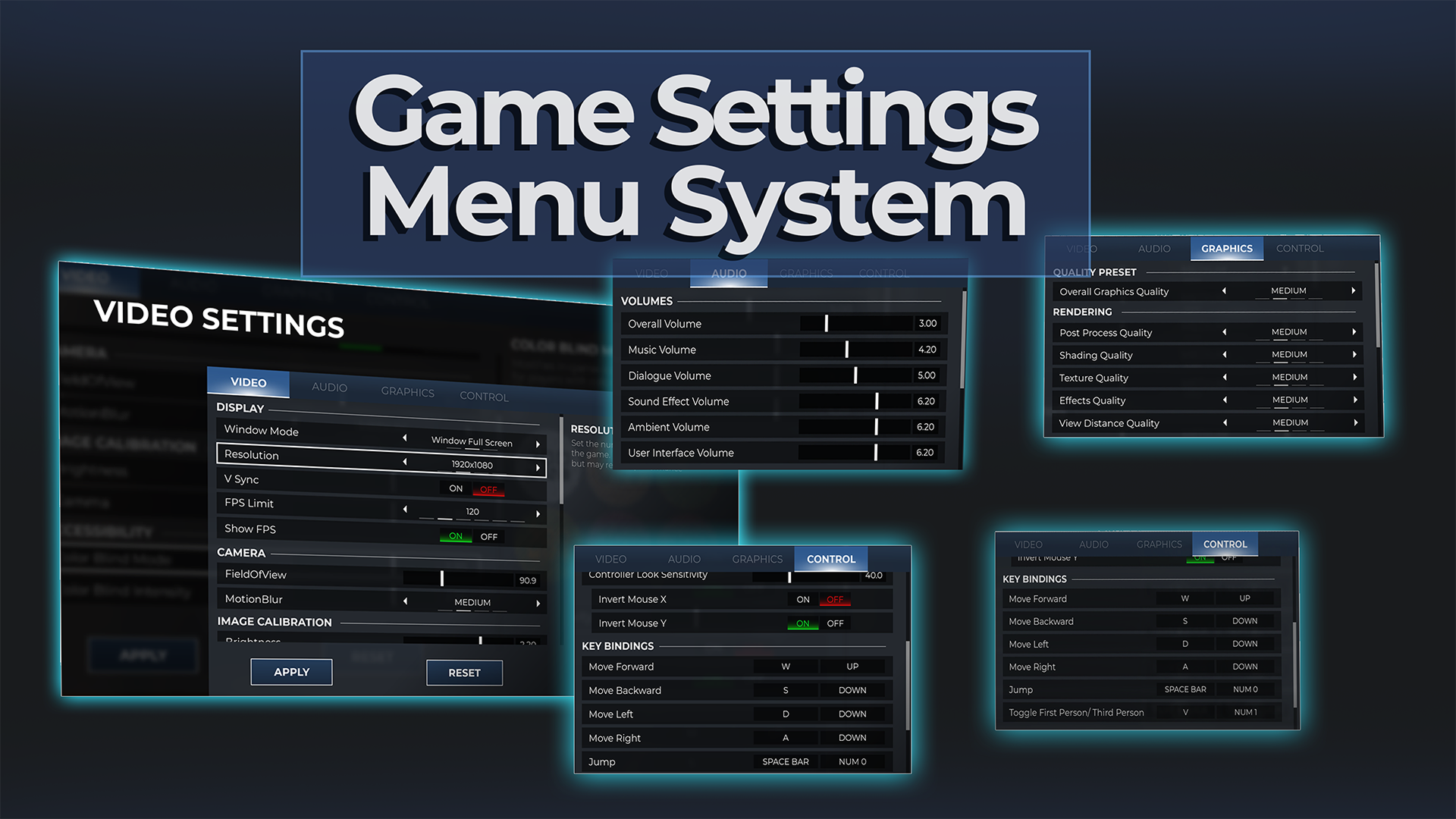 Game Settings Menu System | Fab