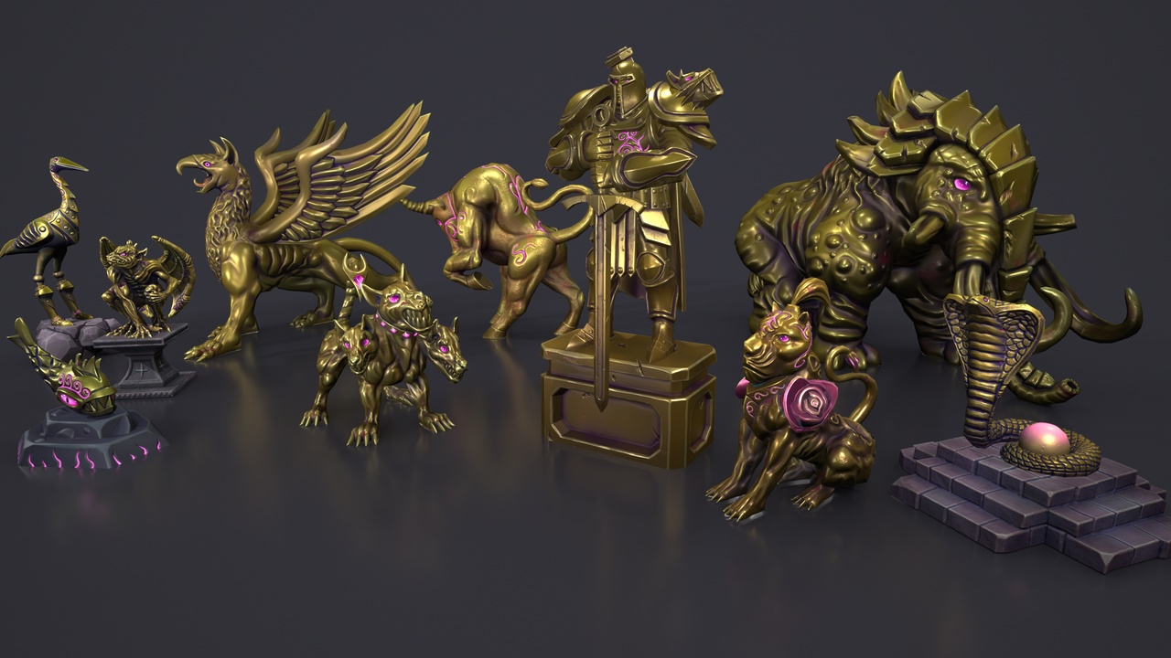 Media 1 for listing Fantasy Statues Pack
