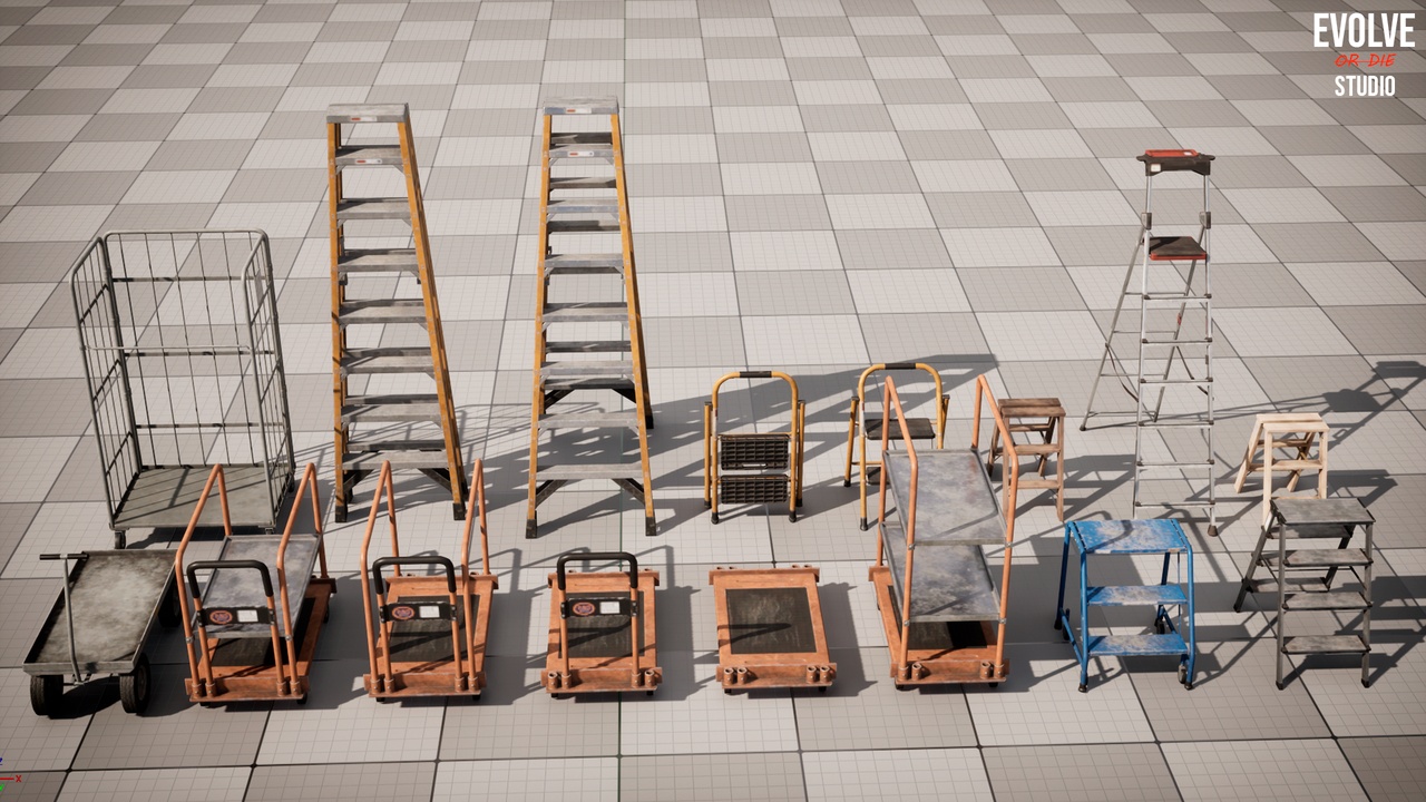 Media 1 for listing Industrial Ladders&Trolleys Props Pack