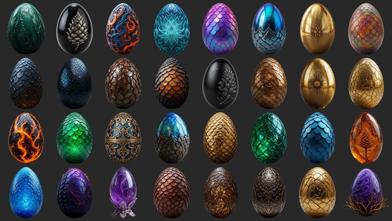Media 1 for listing 324 Gleaming Fantasy Eggs - Icons