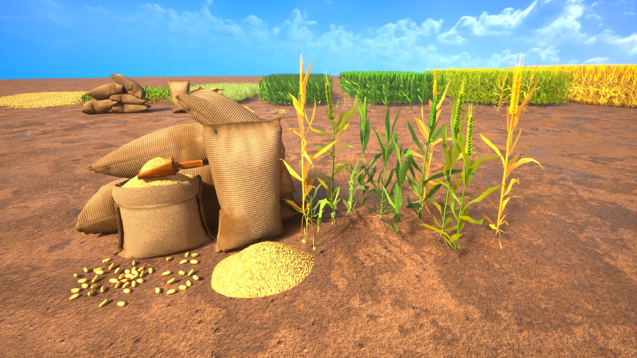 Media 1 for listing Stylized Wheat growth stages | Nanite Foliage