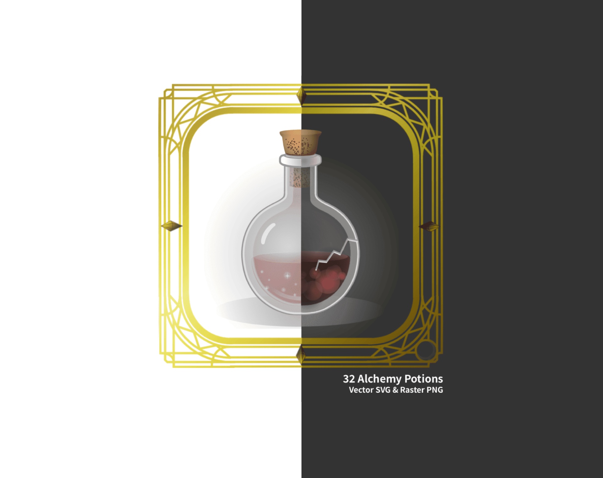 Media 1 for listing 32 Alchemy Potions - Vector Icon Set