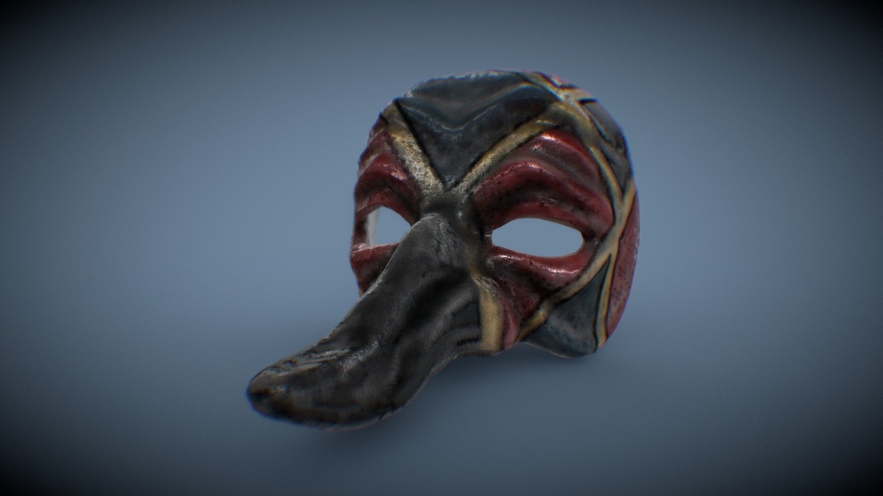 Media 1 for listing Harlequin ceramic mask