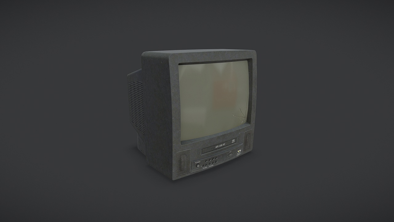 Media 1 for listing Old CRT TV Low-poly PBR