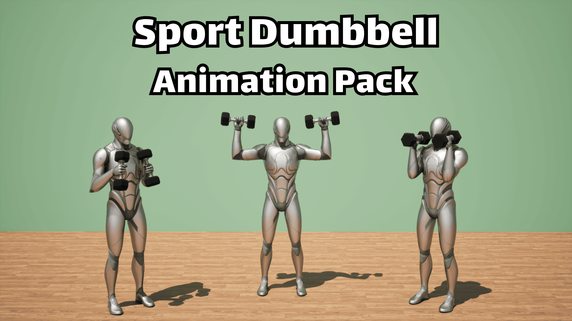 Sport Dumbbell Animation Pack [Workout|Fitness|Gym|Exercises] | Fab
