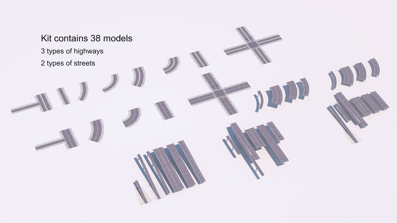 Media 1 for listing Highway and Streets Kit PBR collection plus construction 2