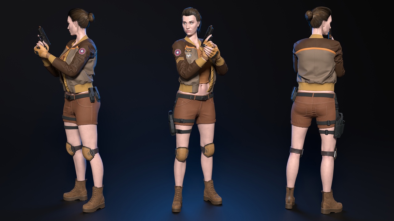 الوسائط 1 للقائمة Military Girl