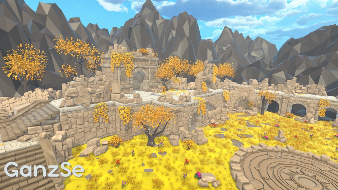 Media 1 for listing GanzSe Forgotten Hallowed Ruins - Modular Low Poly Environment