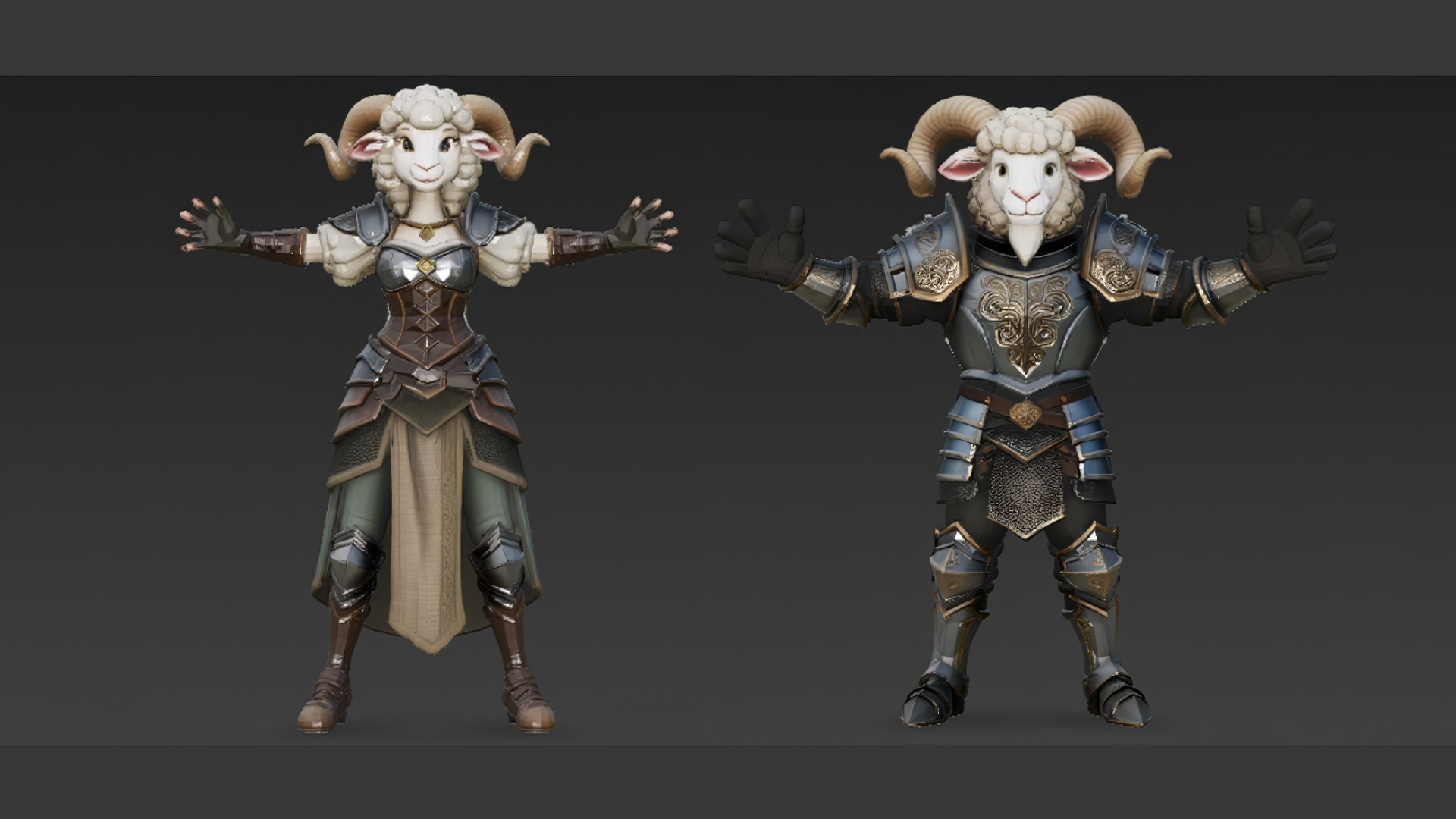 Protective Character Cartoon Fantasy Sheep Character Bundle | Fab